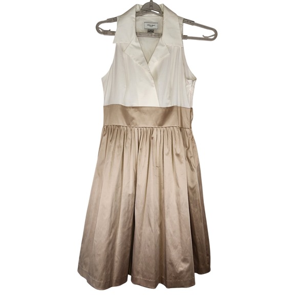 Willow Glenn Dresses & Skirts - WILLOW GLENN New York Dress Womens 14 White Beige Sleeveless Midi A-line NWOT
